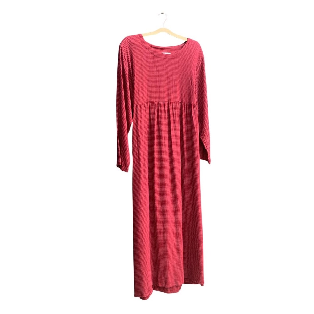 Motherhood‎ Dress Women's Large Red Black Plaid Long Sleeve Maxi Maternity